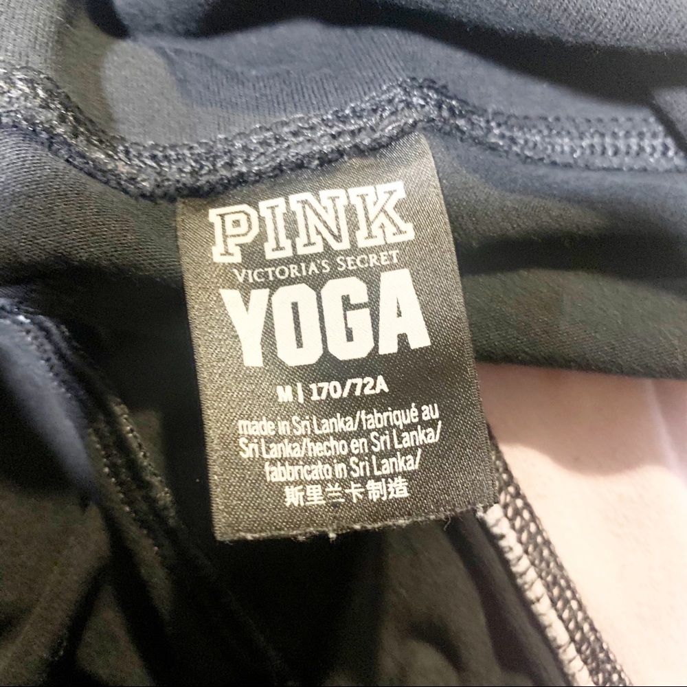Victorias‎ Secret Pink Medium Yoga Black Pink Trim Legging - Picture 3 of 4